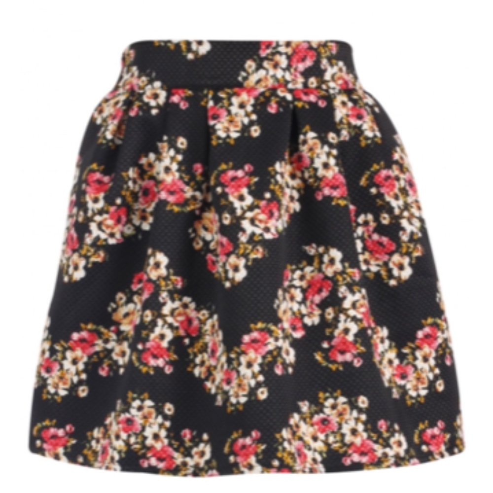Floral Print Jacquard Skirt - Picture 4 of 5